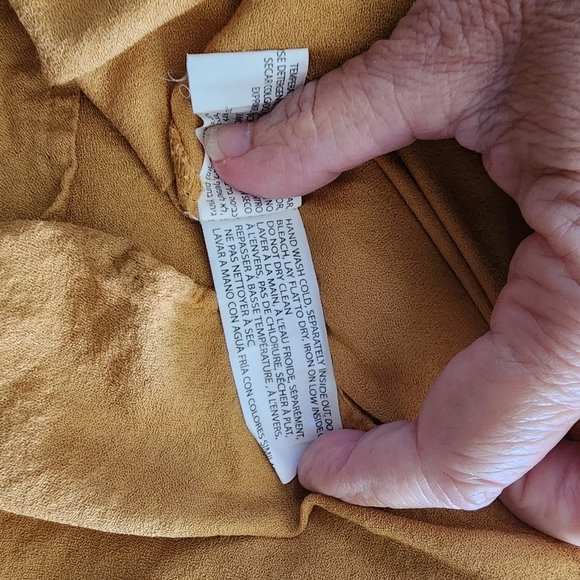 Dex Plus Size Flowy Bohemian Mustard Smock Size 1X - Picture 10 of 11